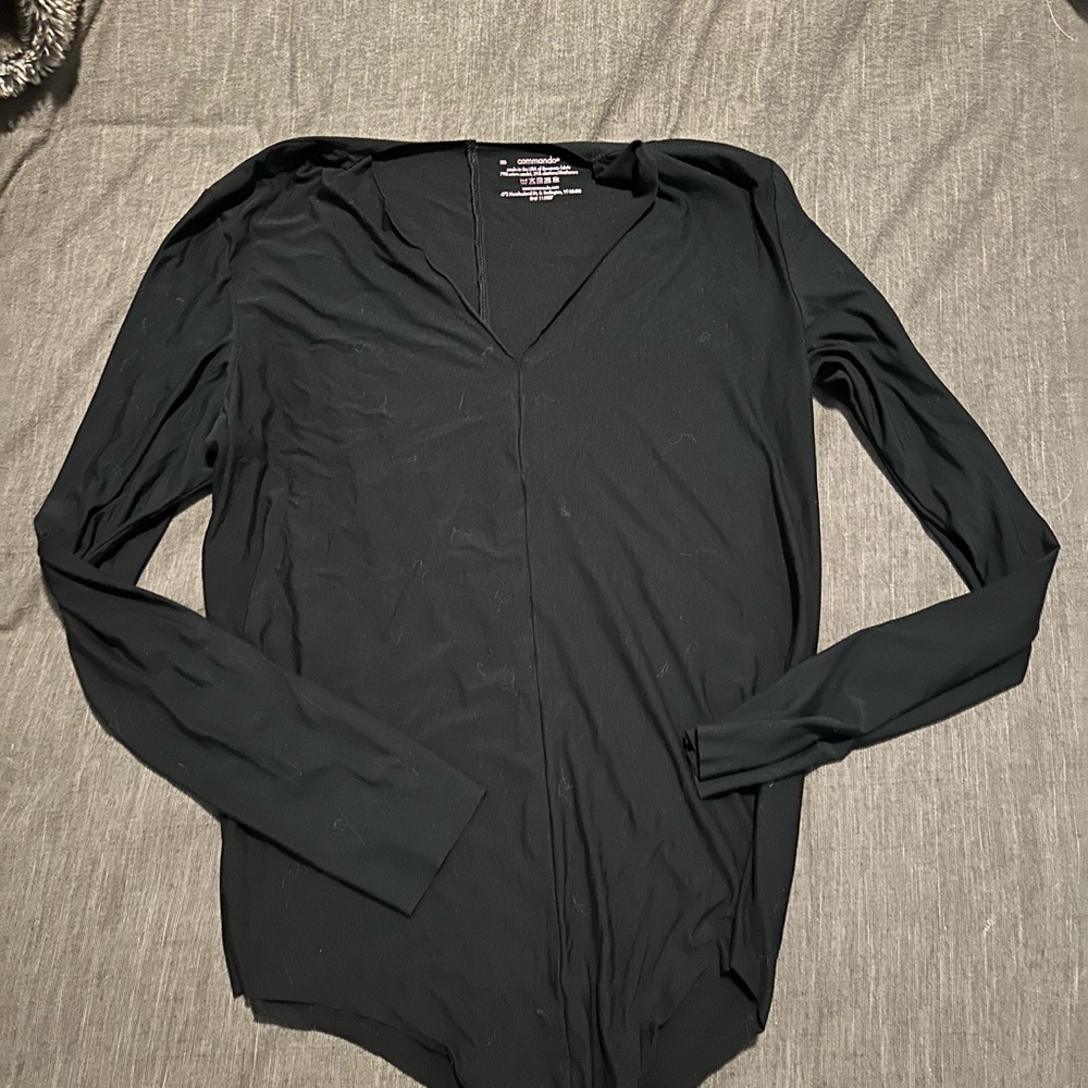 Commando Black V-Neck Top